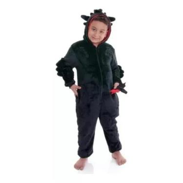 Imagem de Pijama Kigurumi Macacão Dragão Banguela Infantil Fantasia Cosplay - Mu