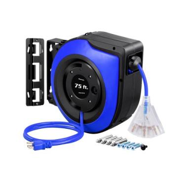 Imagem de Carretel de cabo de extensão retrátil DEWENWILS 75 pés 14/3C SJTOW