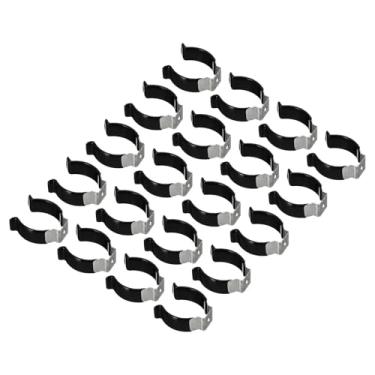 Imagem de Boxonly T10 Suporte de clipes U para suporte de montagem de lâmpada de LED Suporte de tubo fluorescente de aço inoxidável, braçadeiras de tubo, suporte de mola, clipes de ferramentas, preto, pacote