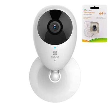 Imagem de Kit Câmera de Segurança WiFi Ezviz C2C 1080p + MicroSD 64GB