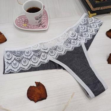 Imagem de Calçinha Fio Duplo Clamar feminino em Viscolycra e Renda - 2195, GG, B