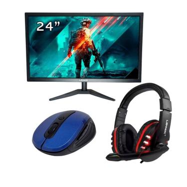 Imagem de Kit 1 Monitor Led Full Hd 60Hz Mais Mouse E Headset-Kit 2