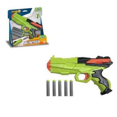 Imagem de Lança Dardos Arminha Pistola Gatilho Infantil Brinquedo 6 Pç - Wellmix