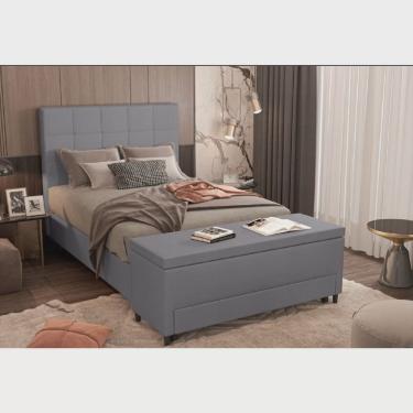 Imagem de Puff Baú Sapateira Solteiro 88x50x48cm Móveis Digital