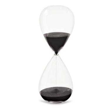 Imagem de Ampulheta preta em vidro decorativa