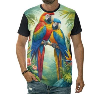 Imagem de Camiseta Arara Ave Pássaro Natureza Amazônia Paisagem - Darkwood, 4, P