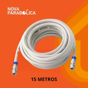 Imagem de Cabo coaxial 15m com 2 conectores - Sem marca