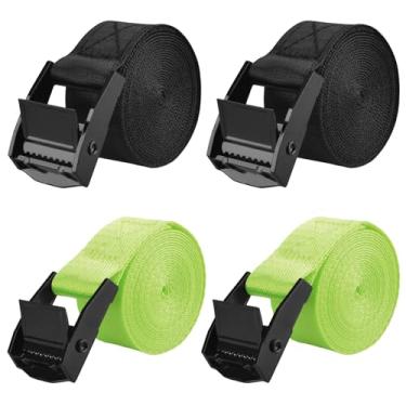 Imagem de TRIWONDER Cinch Tiras de amarrar fivela de came correia de amarração de nylon pequena catraca cintos resistentes para embalagem bateria de carga bicicleta carro rack de teto caiaque caminhão