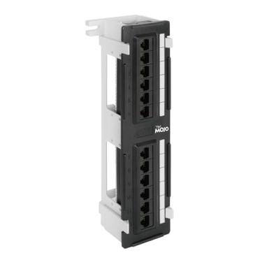 Imagem de Tecmojo Rack de servidor 12 portas CAT6 UTP Mini Patch Panel 1U. Preto