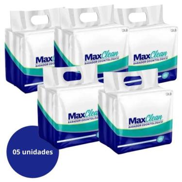 Imagem de Babador Odontológico Descartável MaxClean Com 5 Pacotes Branco - Max c