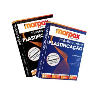 Imagem de Kit Polaseal Plástico para Plastificação A4 Brilho Marpax