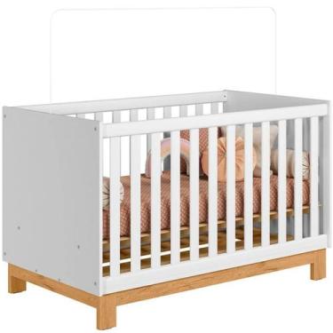 Imagem de Berço Infantil Mini Cama MDP/MDF Feitiço - Qmovi, Branco