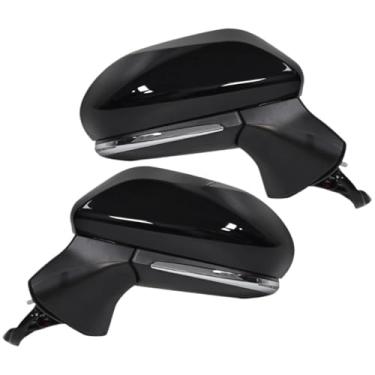 Imagem de Espelho retrovisor elétrico para porta lateral compatível com Toyota Camry 2018 2019 2020 2021 versão dos EUA, seta, ajuste elétrico, acessórios para carro(1 pair)