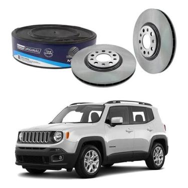 Imagem de Par Disco Freio Dianteiro Jeep Renegade 1.8 2.0 2015 A 2021 - MDS