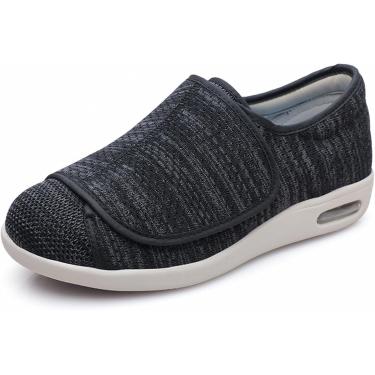 Imagem de Chinelos Diabéticos Masculinos Confortáveis Respiráveis Antiderrapantes Chinelos Ajustáveis Ortopédicos Sapatos Extra Largos Para Diabéticos Edema Pés Inchados, 007, 38EU