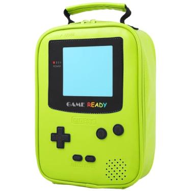Imagem de Lancheira de couro ONTESY Gameboy, lancheira impermeável reutilizável, mini refrigerador com isolamento térmico para meninos, meninas, crianças e adolescentes para viagens escolares e piqueniques (verde)