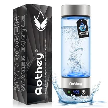 Imagem de Garrafa de água de hidrogênio – Máquina ionizadora de água de hidrogênio portátil atualizada de 1600 ppb, copo de saúde recarregável para casa, escritório, viagens e hidratação diária (prata)