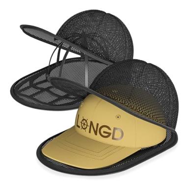 Imagem de LONGD Gaiola de lavadora de chapéus com trava de pressão – Limpador de chapéu compacto seguro para máquina/secadora para bonés de beisebol e armazenamento