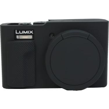 Imagem de Capa para câmera ZS99 TZ99, BMAOLLONGB Fullbody fina e leve de silicone, capa de borracha para Panasonic Lumix ZS99 TZ99 (preto)