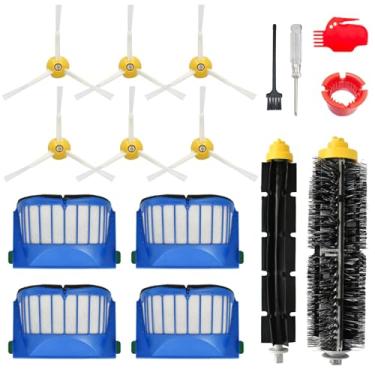 Imagem de Kit de acessórios de peças de reposição da série 600 para iRobot Roomba 692 675 677 671 694 614 691 670 615 676 639 621 679 606 605 643 641 Acessório de aspirador robótico, 1 escova principal, 4