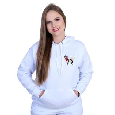 Imagem de Moletom Blusa de Frio Feminina Estampa Tumblr Em Algodão Cores - Metho