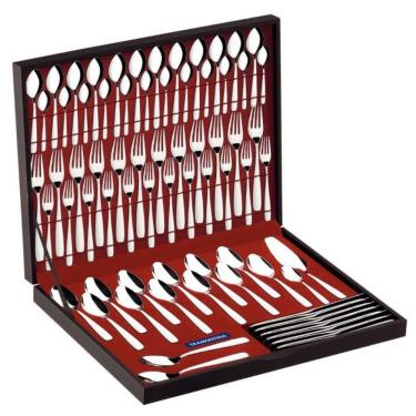 Imagem de Faqueiro Tramontina Maresias Inox C/ Estojo De Madeira Inox