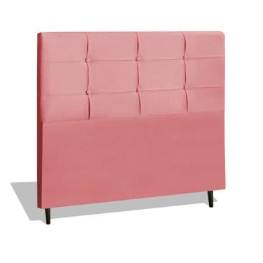 Imagem de Cabeceira Estofada Hylux Casal King Size Box Madeira Eucalipto Suede Rosa CasaLar Decor