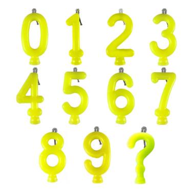 Imagem de Vela De Aniversário Neon Amarela Modelo 8