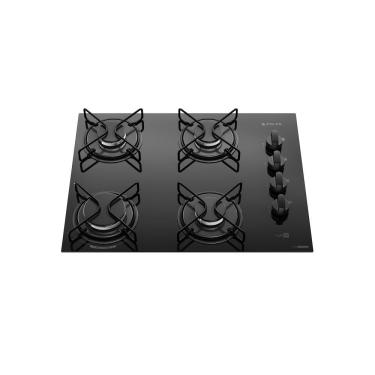 Imagem de Cooktop 4 Bocas Preto Mesa De Vidro Atlas Agile Up Mega Chama Bivolt