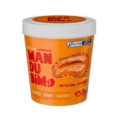 Imagem de Pasta de Amendoim Integral Cremosa Sem Açúcar Mandubim  450g