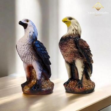 Imagem de Kit Estátua Gavião Espanta Pombo Pardal Jardim 2 Pçs AVB DECOR
