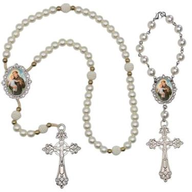 Imagem de Terco de Oraçao de Luxo com Terco de Carro Santo Antonio Qualidade Res
