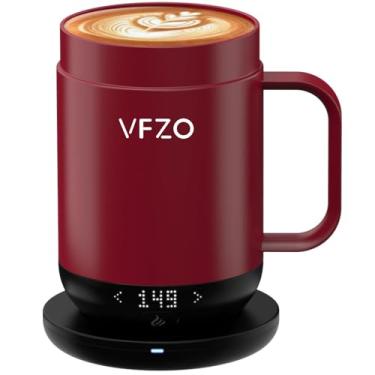 Imagem de VFZO Caneca Inteligente, Com Aquecimento Automático E Controle De Temperatura, Café Automático. Visor Led Temperatura Em Tempo Real. Bateria Duração Máxima 180 Minutos. Conjuntos Chá Para Uma Pessoa