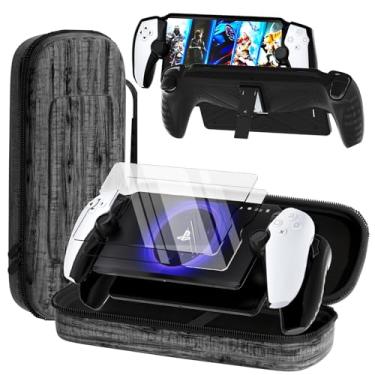 Imagem de QUAGGY 3-in-1 Accessoris Kit Compatible with Playstation Portal, EVA Carrying Case for PS Portal with Black Protective Cover, 2 Pack Screen Protectors(Grey bag)