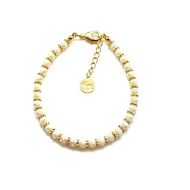 Imagem de Alea Collection Pulseira com contas de cristais brancos Ifa Orisha Yemayá Obatalá Babalawo Corrente ajustável Pulso 18K Para Creyentes En La Religion De La Santeria