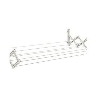 Imagem de Varal Sanfonado Secalux de Parede, 80 x 42 cm, 7 Varetas, Branco, Suporta 4 kg