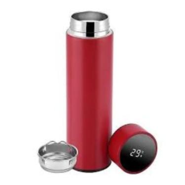 Imagem de Garrafa Térmica. Com Sensor De Temperatura Em Led. 500 ml - PRIME TECH (vermelha)