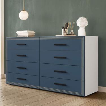 Imagem de Cômoda Organizadora 150cm com 8 Gavetas 240829 Linha Valência Politorn