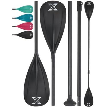 Imagem de ZLX Remo Para Prancha De Stand-Up Paddle, 3 Ou 4 Peças Ajustáveis, Flutuante Destacável Caiaque, Leve 2 Lados Com Lâmina Premium Durável, Surfe E Diversão Em Esportes Aquáticos