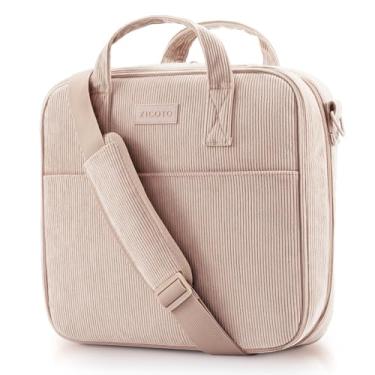 Imagem de Fichário resistente com zíper de 3 anéis com alça de ombro para escola – Lindo fichário com zíper de 5 cm com bolsos extras, comporta 500 folhas, livros e laptop – Trapper Keeper fácil de carregar