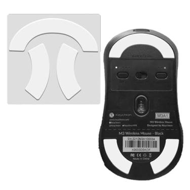 Imagem de NOUKAJU Patins de mouse com bordas curvas arredondadas para mouse sem fio Keychron M3 (M3-A1), patins de pés de mouse para jogos, antiderrapante, acessórios de mouse de jogo, substituição de pés de
