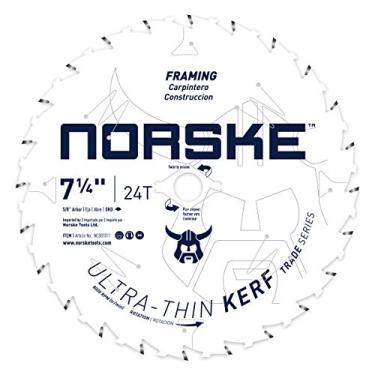 Imagem de Norske Tools Lâmina de serra de corte fino ultra rápida NCSBT011 7-1/4" x 24T com furo de 5/8" e DKO para madeira dimensional, madeira tratada prensada, madeira compensada e placa orientada (OSB)