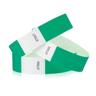 Imagem de Pulseiras Tyvek de 3/4 polegada verde calcinha da WristCo, Pantone Green, 100 Count