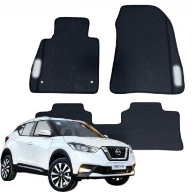 Imagem de Kit Completo 3 Peças Tapete Automotivos Específico Nissan Kicks 2016 a