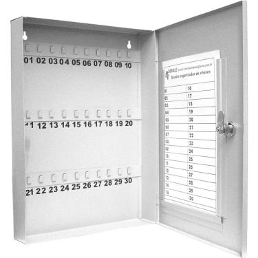 Imagem de Organizador De Chaves Claviculário De Ferro - 30 Chaves