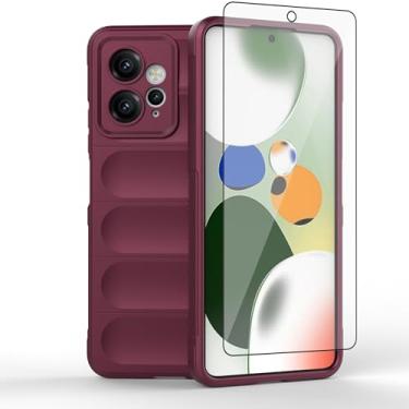 Imagem de Asuwish Capa de celular para Xiaomi Redmi Note 12 4G com protetor de tela de vidro temperado e TPU macio, fina, à prova de choque, capa protetora de silicone acessórios Note12 G4 Lte mulheres homens