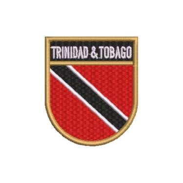Imagem de BP0225E-011 Bandeira Trindade Tobago Patch Bordado 5,7×6,8cm (D-Arquivo Matriz para bordar.)
