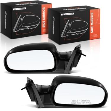 Imagem de A-Premium Par (2) espelhos retrovisores elétricos do lado do motorista e do passageiro - Compatível com Hyundai Santa Fe 2005 2006 - Espelho retrovisor externo externo não aquecido dobrável liso preto