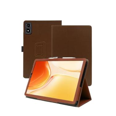 Imagem de Capa para ALLDOCUBE iPlay 70 Mini Ultra, capa fólio de couro premium WUNIAK para Alldocube Iplay 70 Mini Ultra com alça de mão para tablet, marrom.