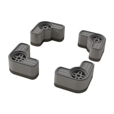 Imagem de Fenteer 4 peças de almofadas antivibração, suporte para os pés, estabilidade, lavadora, secadora, protetor de piso, antiderrapante, evita movimento, Cinza